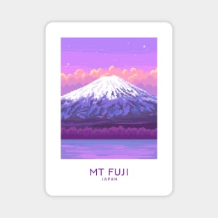 8-bit Mount Fuji, Japan Pixel Art Magnet