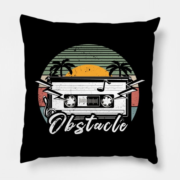 Design Obstacle Proud Name Vintage Gift 70s 80s 90s Pillow by MakeMeBlush