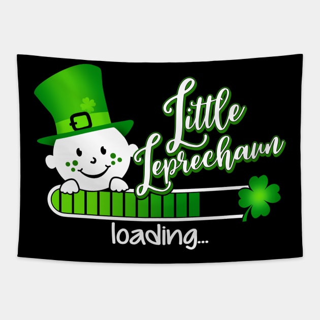 Little Leprechaun loading... Pregnancy Maternity Gift St Patricks day Tapestry by CheesyB