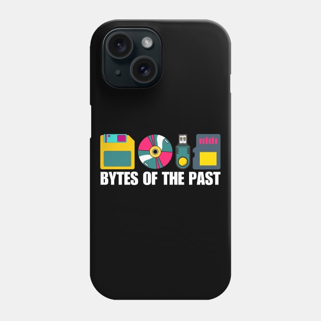 Retro Bytes of the Past - Vintage Storage Tech Icons Phone Case by ProLakeDesigns