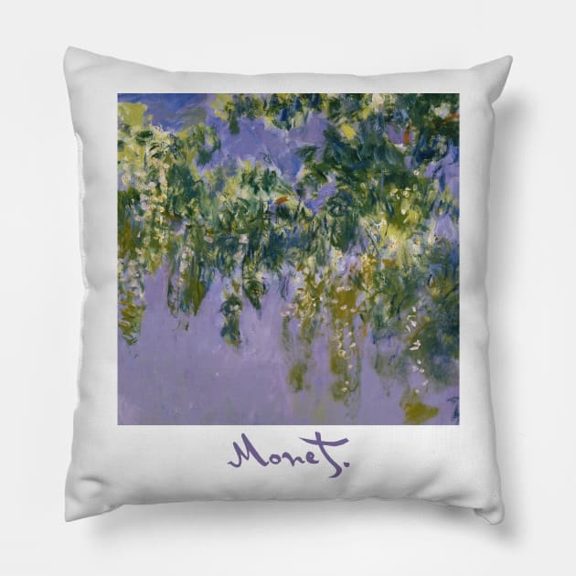 Wisteria by Claude Monet Pillow by Naves