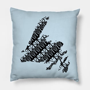 NFLD Map and Flag || Newfoundland and Labrador || Gifts || Souvenirs || Clothing Pillow