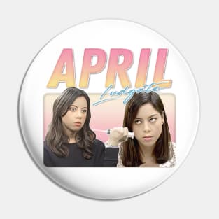 April Ludgate /// Retro Aesthetic Style Fan Design Pin