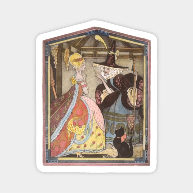 Vintage Cinderella and Fairy Godmother Magnet by MasterpieceCafe