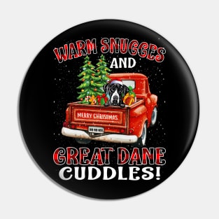 Warm Snuggles And Great Dane Cuddles Ugly Christmas Sweater Pin