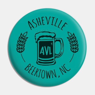 Beertown Asheville, NC - Green TealG Pin