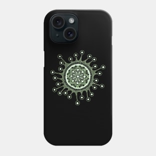 Virus Mandala (Inverted green) Phone Case