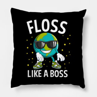 Floss Like A Boss Earth Day Gift For Boys Kids Pillow