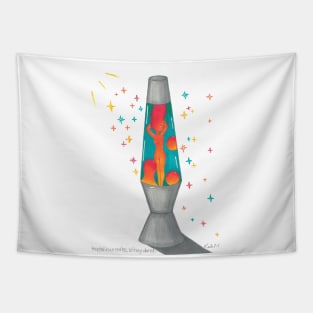 Lava Lamp Girl Tapestry