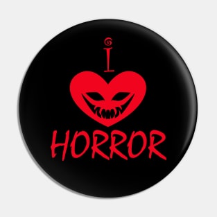 I Love Horror Pin