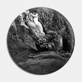 High Resolution Gustave Doré Illustration Dante Faints Pin