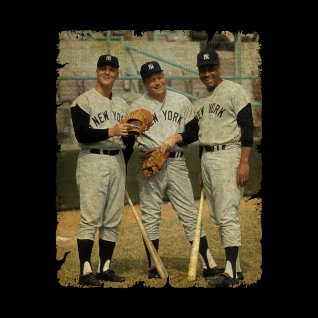 Roger Maris, Mickey Mantle, and Elston Howard in New York Yankees by anjaytenan