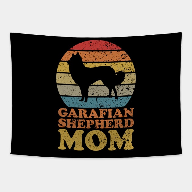 Retro Sunset Garafian Shepherd Dog Mom Tapestry by AmazingDesigns