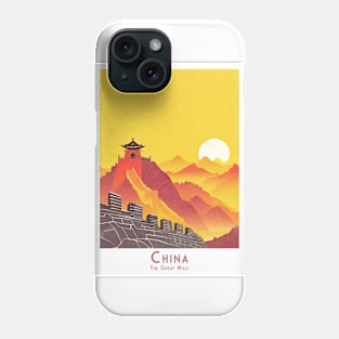 Sunset Majesty at the Great Wall Phone Case