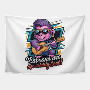 Funky Baboon Rockstar Tee Tapestry