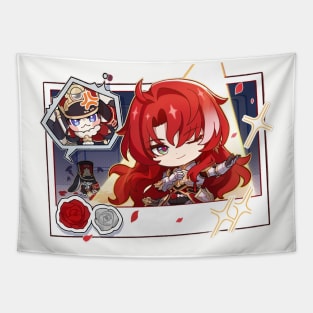 Honkai Star Rail Chibi Argenti Dazzle Tapestry