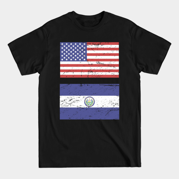 United States Flag & El Salvador Flag - El Salvador - T-Shirt