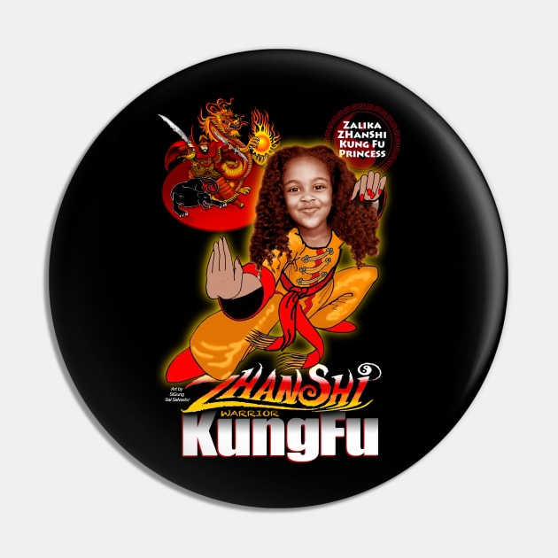 Zalika Kung Fu Princess Pin by MyTeeGraphics