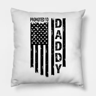 Fathers Day First Time Dad 2024 Promoted to Daddy Est 2024 Pillow