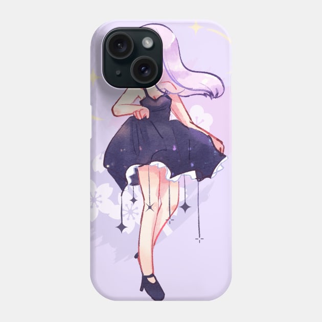 Starry aesthetic kawaii anime girl Phone Case by mushopea