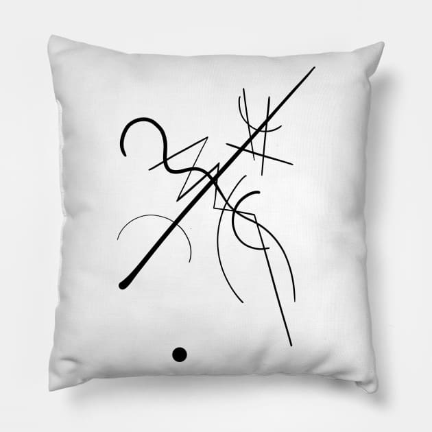 Kandinsky Black Lines Pillow by shamila