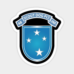 48th Infantry Scout Dog Plt Tab w 23rd ID SSI Magnet