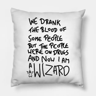 Drug Blood with Wizard (black) Pillow