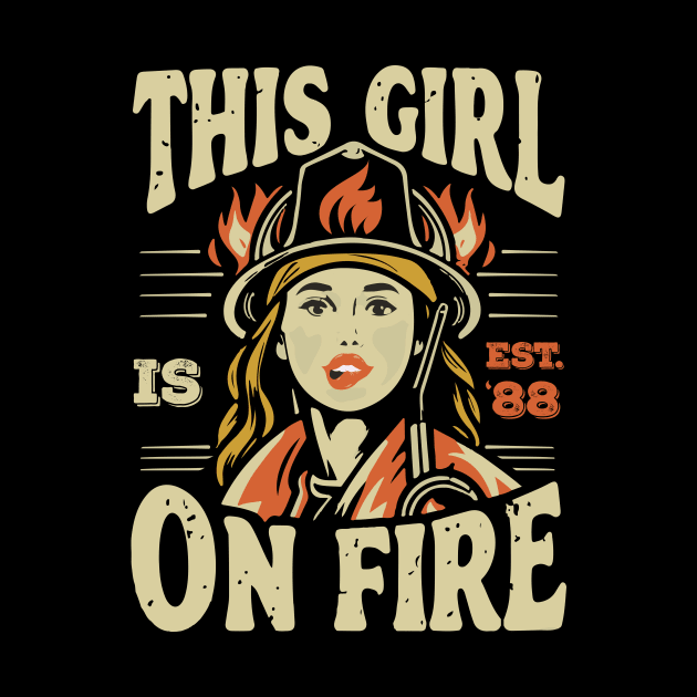 Fierce Firefighter Beauty Girl 88 by ArtMichalS