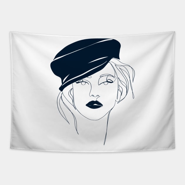 French girl Tapestry by Printable Muse