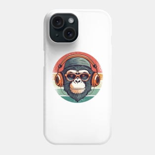 Chimp with Headphone - For Musicians and Zoologists Phone Case