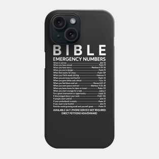 Bible emergency number Phone Case