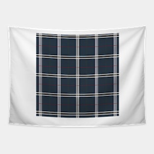 Indigo Plaid Tapestry