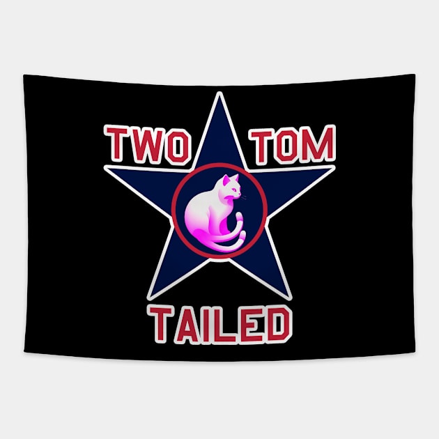 Two Tailed Tom - - Blue  Star - - Tagged Tapestry by Two Tailed Tom