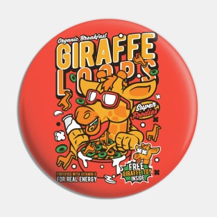 Retro Cereal Box Giraffe Loops // Junk Food Nostalgia // Cereal Lover Pin