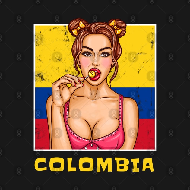 Proud Colombia Flag, Colombia gift heritage, Colombian girl Boy Friend by JayD World