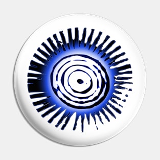 Blue Sun Symbol Pin