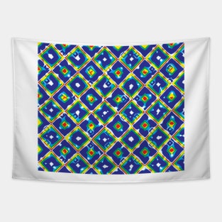 Abstract geometric shapes -blue Tapestry