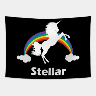 Stellar Rainbow Unicorn Design Tapestry