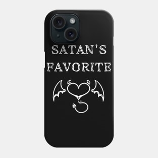 Satan's Favorite (White Text) Phone Case