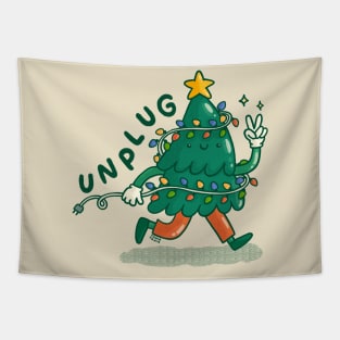 Unplug - Christmas Tree Tapestry