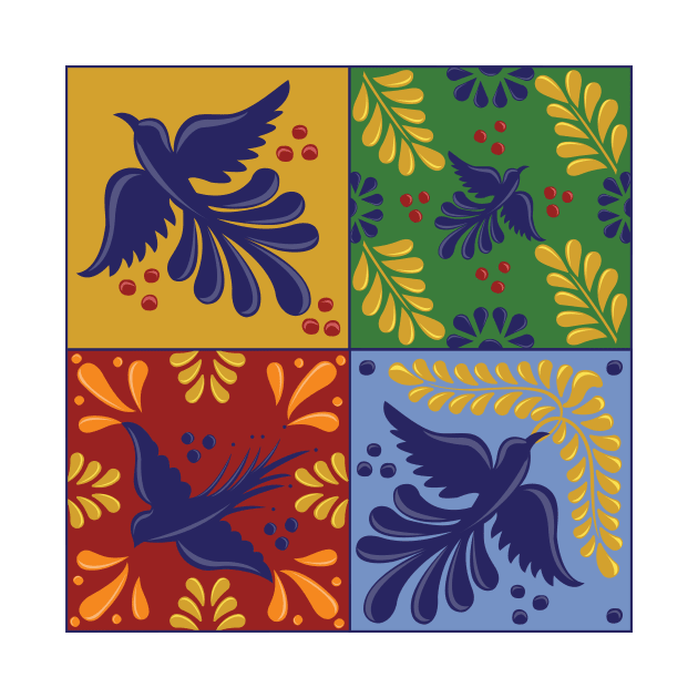 Mexican Talavera Birds by Akbaly