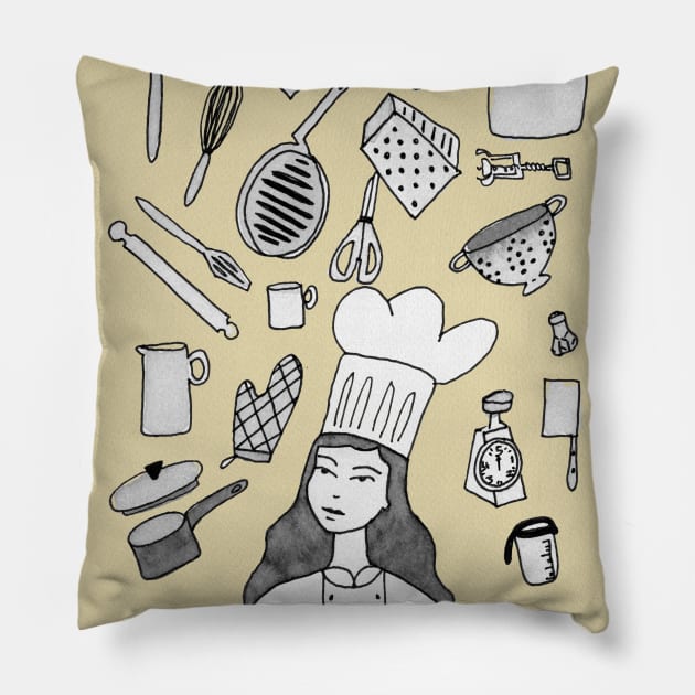 Let's cook together chef Pillow by Aidi Riera