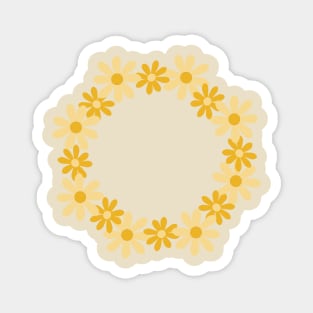 Golden Flower Wreath Magnet