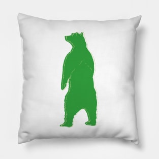 Green bear goes wild Pillow