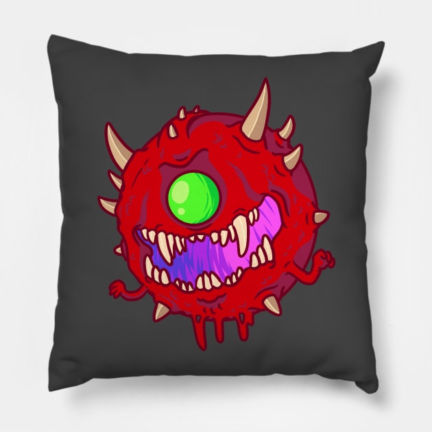 Doom Cacodemon Pillow by Noiscin