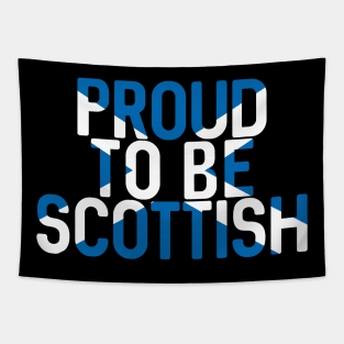 Proud To Be Scottish, Scottish Saltire Flag Slogan Design Tapestry