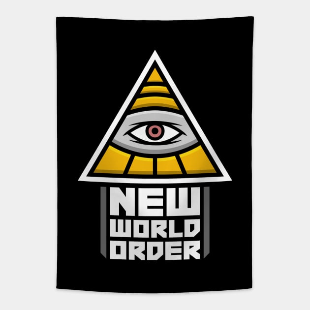 New World Order Illuminati Shirt Tapestry by UnluckyDevil