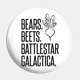 Bears Beets Battlestar Galactica Bubble-free Pin