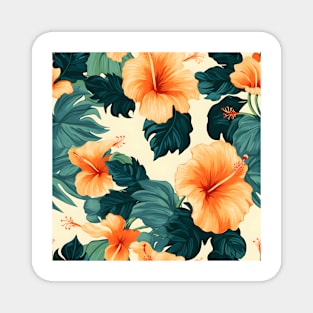 Hibiscus Flowers Pattern 19 Magnet