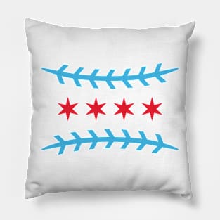 Chicago Pride Baseball Fan Tee: Wave Your Flag for Chi-Town's Finest! Pillow